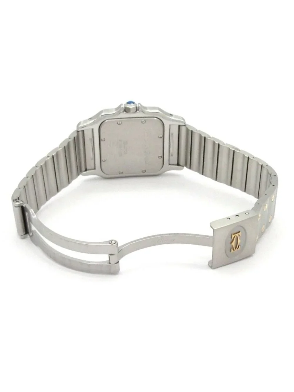 Cartier Watch Santos Galbe LM SS 18k Yellow Gold Vintage